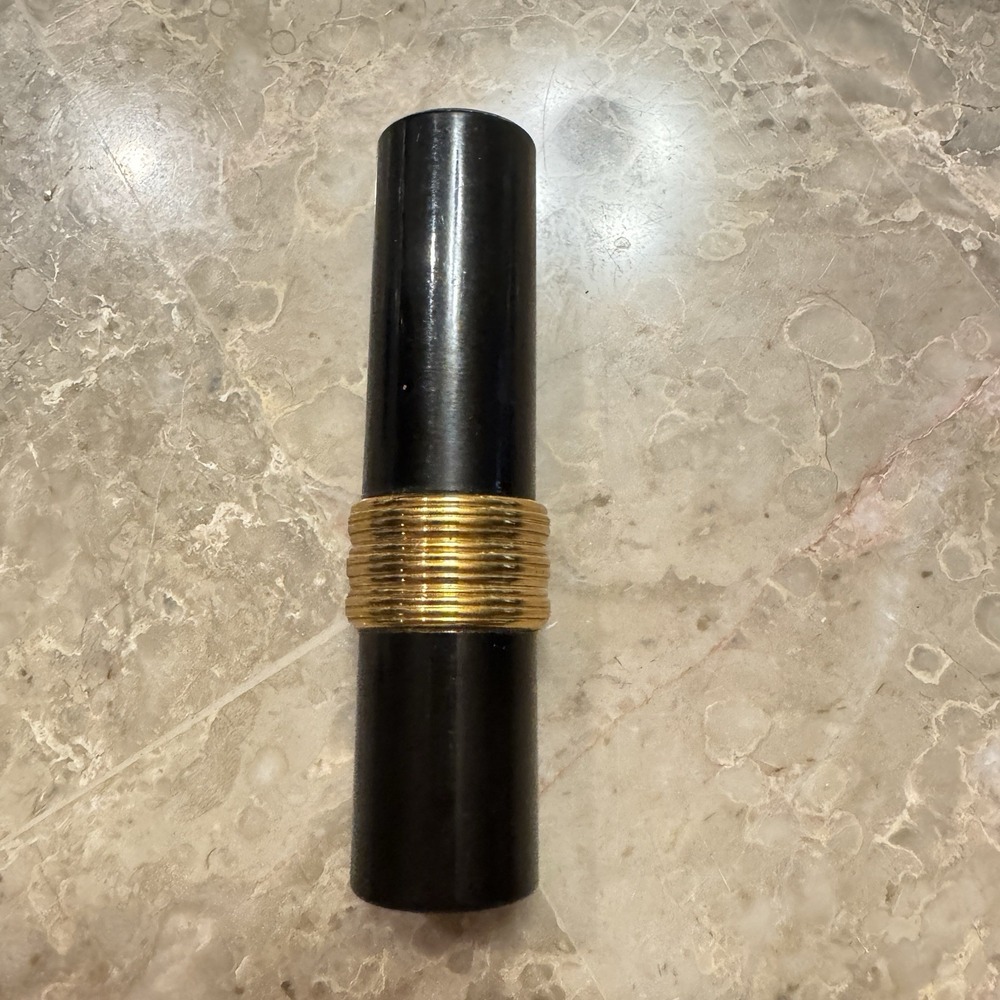 Vintage Helena Rubinstein Black Brass Gold Tone Empty‎ Lipstick Case Rare